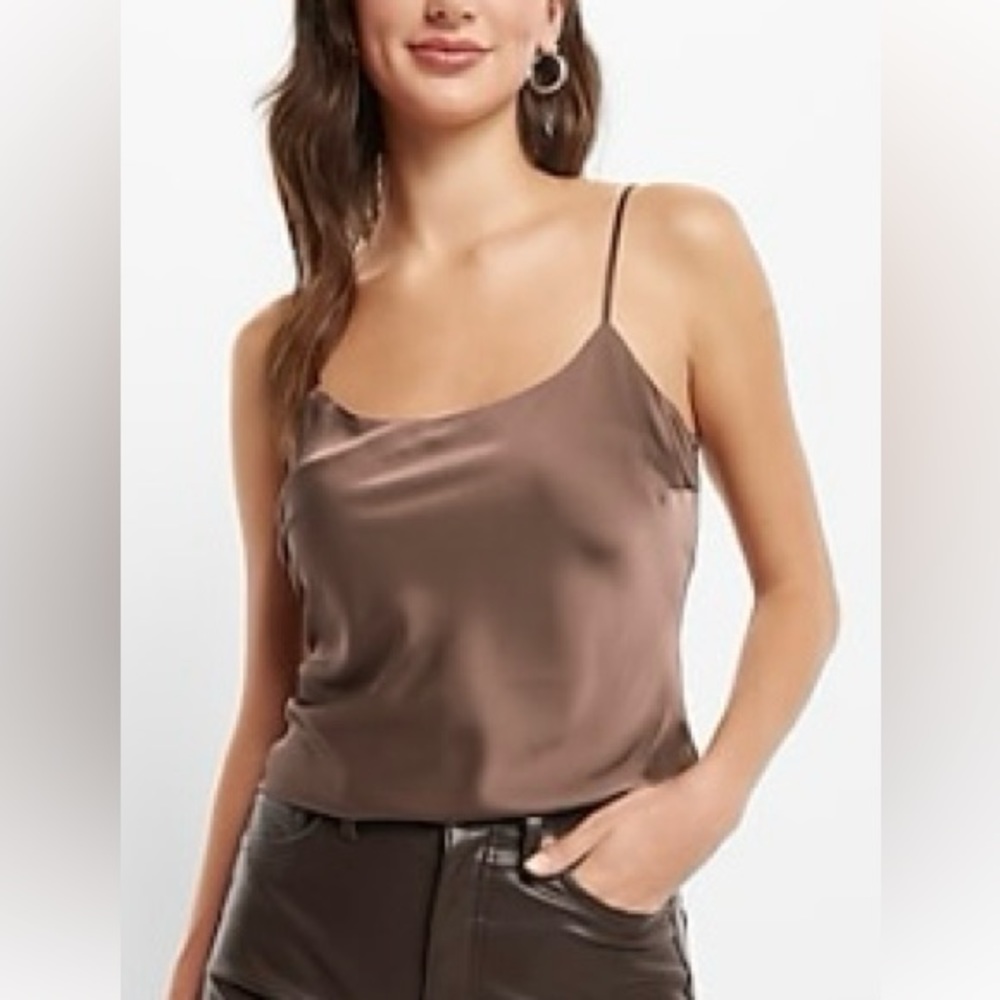 Express Satin Scoop Neck Downtown Cami SZ XL
